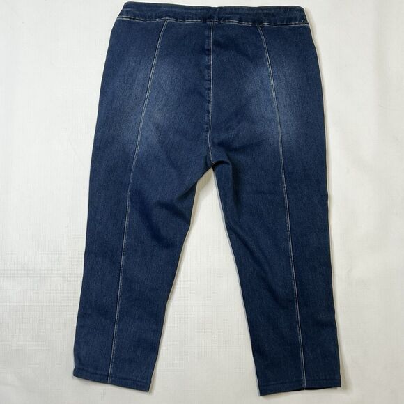 Soft Surroundings Women's Denim Lean Line Crop Jeggings Size 28x18 Pull On - Picture 7 of 7